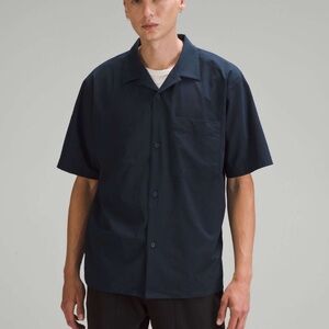 Lululemon Airing Easy Camp Collar Shirt, True Navy, Size L